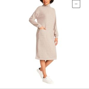 BB Dakota by Steve Madden Sweater Dress Womens Melt Mountain Beige Medium NWT